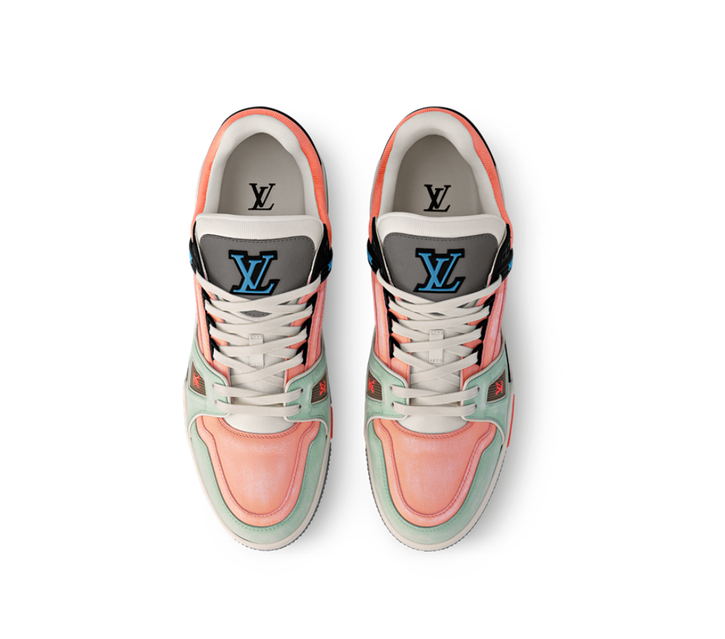 Giày Louis Vuitton LV Trainers 'Orange' 1ACEFT - Ảnh 3