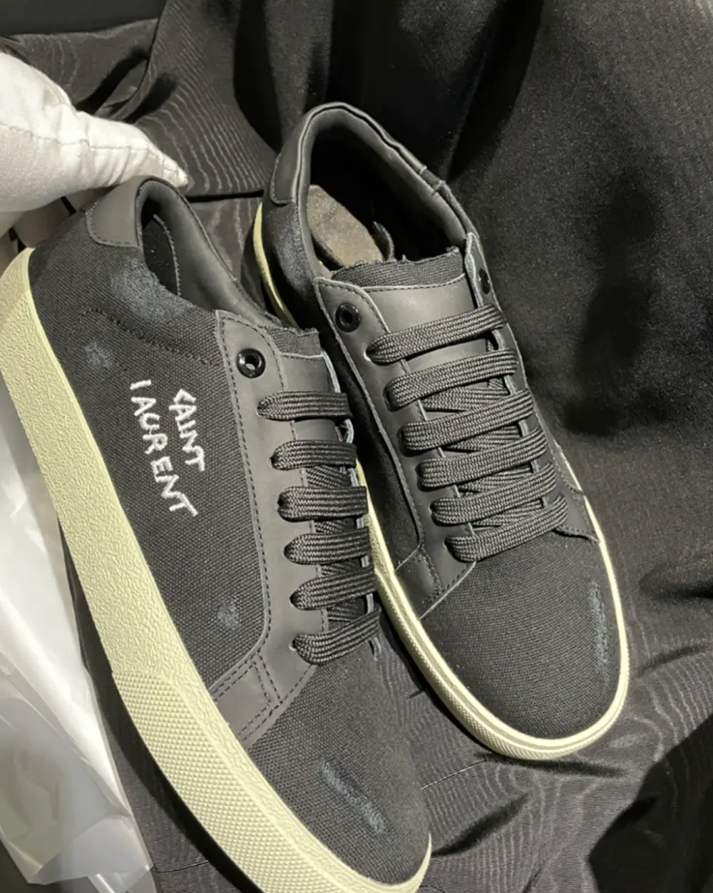 Giày Saint Laurent Court Classic Low 'Black' 611106GUP50-1000 - Ảnh 3