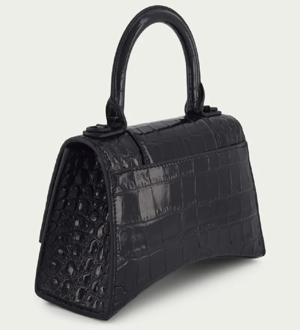 Túi Balenciaga Hourglass Xs Handbag Black 5928331LR671000 - Ảnh 4
