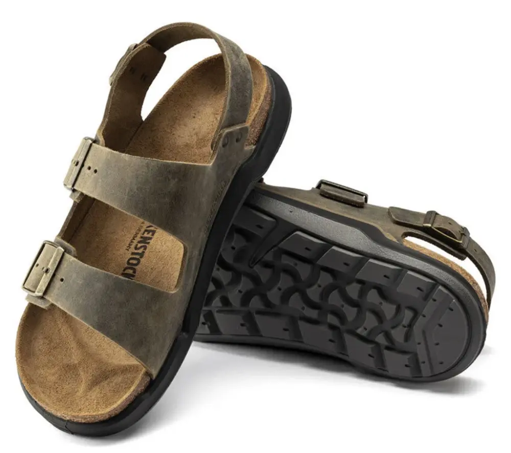 Dép Birkenstock Milano 'Khaki' 1018427 - Ảnh 4