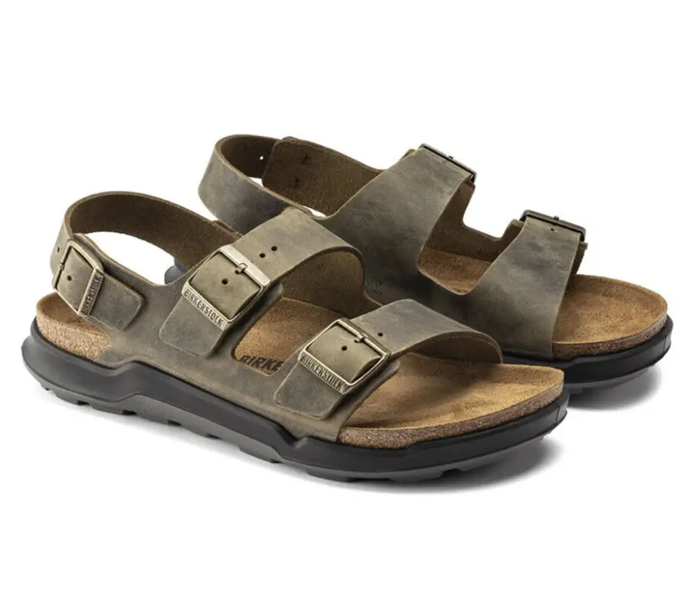 Dép Birkenstock Milano 'Khaki' 1018427 - Ảnh 3