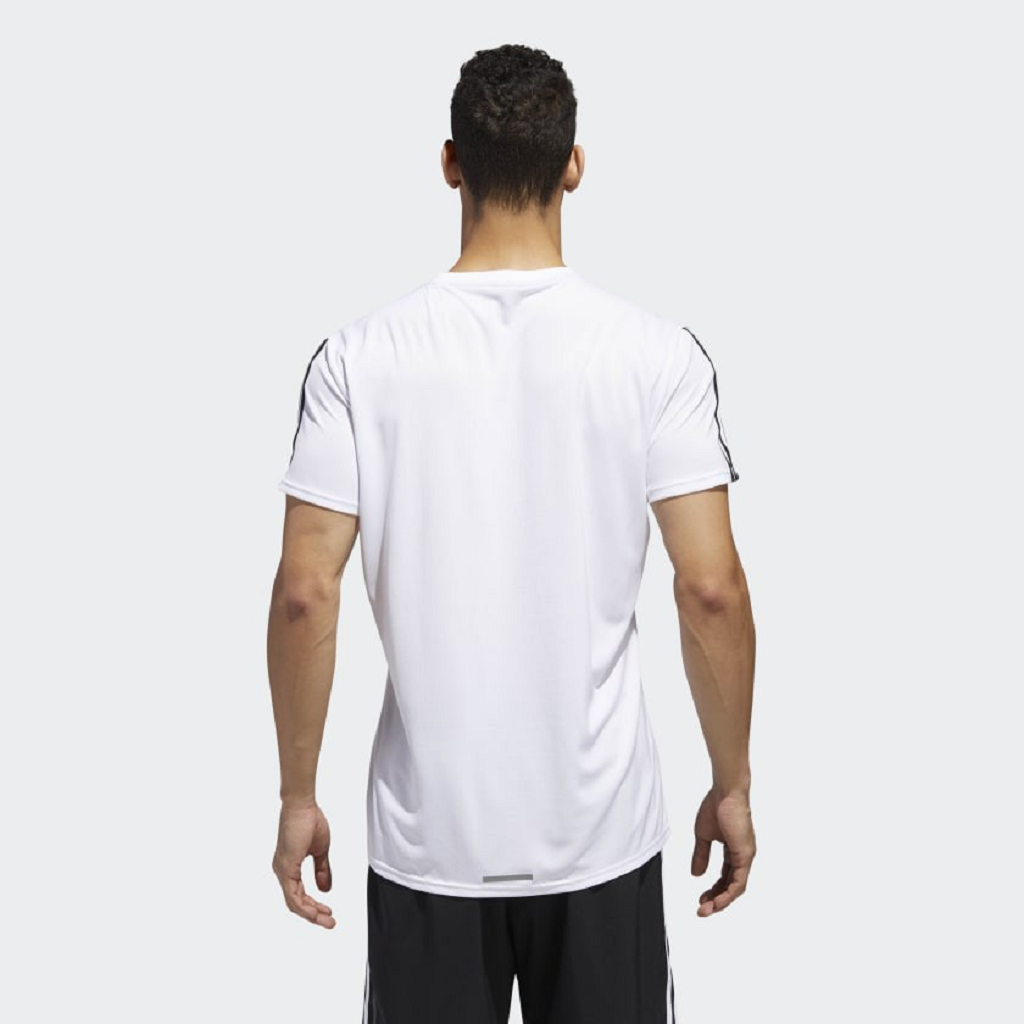 Áo Adidas Running 3 Stripes Tee White DN9041 - Ảnh 2