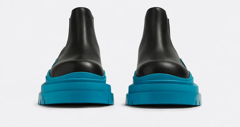 Giày Bottega Veneta Tire Ankle Chelsea Boot ‘Black Amalfi Blue’ 630281VBS501438 - Ảnh 2
