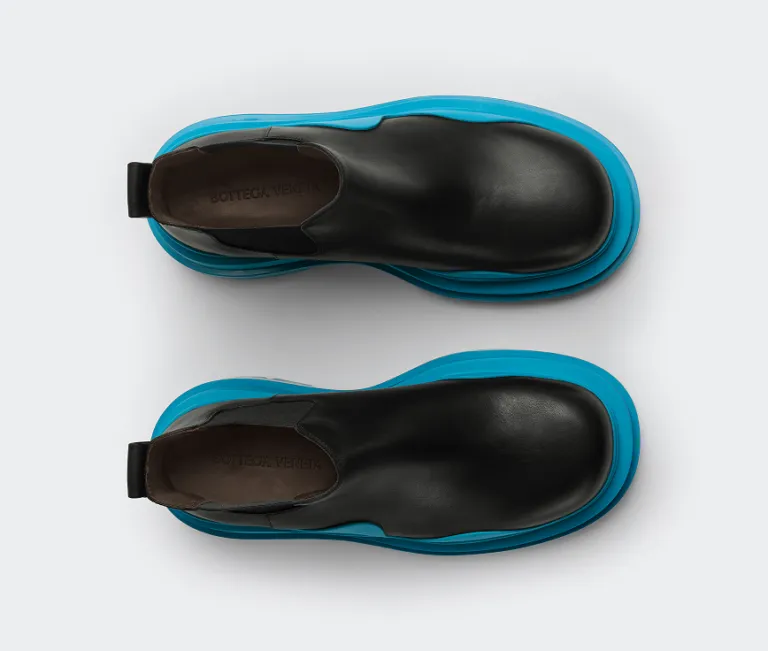 Giày Bottega Veneta Tire Ankle Chelsea Boot ‘Black Amalfi Blue’ 630281VBS501438 - Ảnh 4