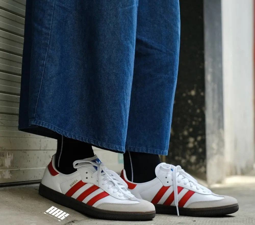 Giày Adidas Samba OG ‘White Better Scarlet’ IG1025 - Ảnh 4