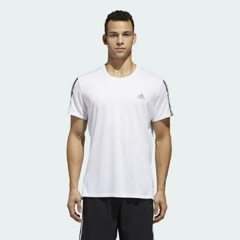 Áo Adidas Running 3 Stripes Tee White DN9041 - Ảnh 3