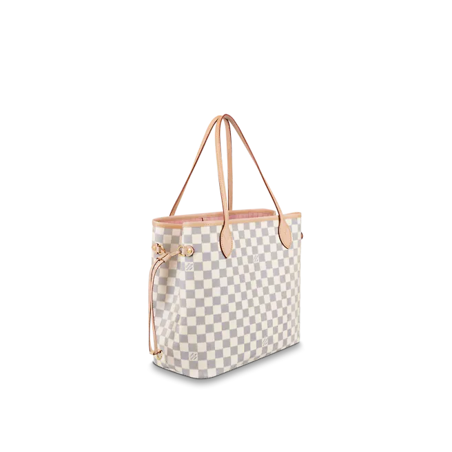Túi Louis Vuitton Neverfull MM Damier Azur 'Rose Ballerine Pink' N41605 - Ảnh 2