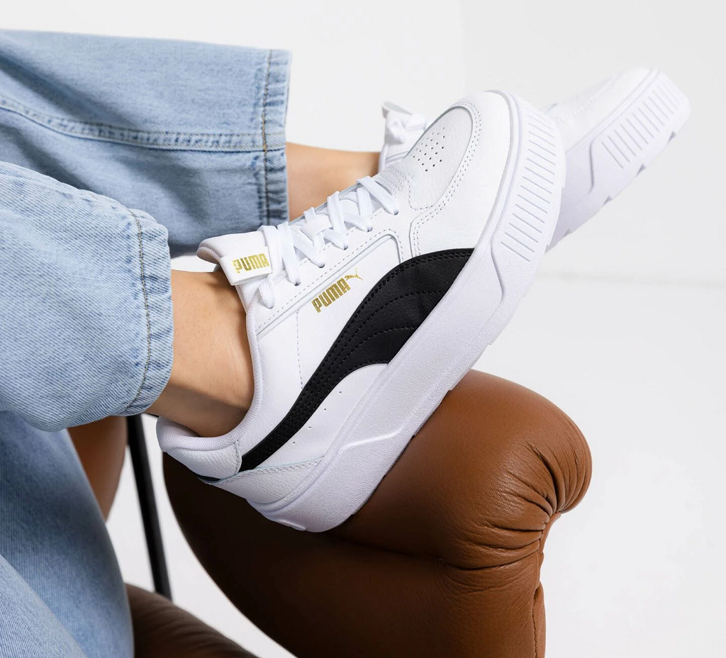 Giày Puma Karmen Rebelle White Black Gold 387212-02 - Ảnh 3