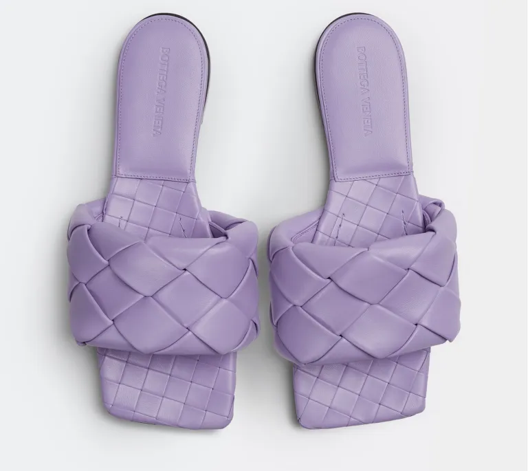 Dép Bottega Veneta Lido Flat Sandal ‘Wisteria’ 608853VBSS05119 - Ảnh 4