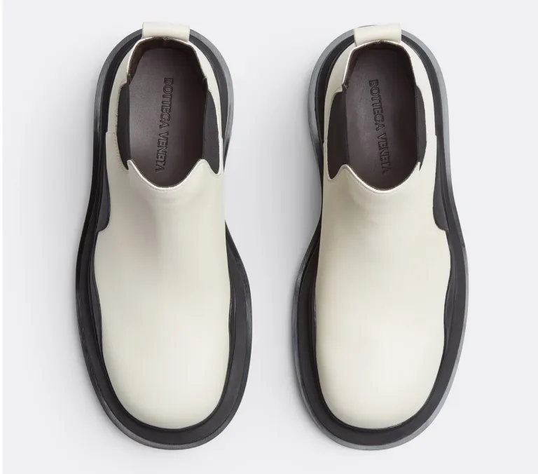 Giày Bottega Veneta Tire Ankle Chelsea Boot ‘Sea Salt’ 630281VBS509049 - Ảnh 4