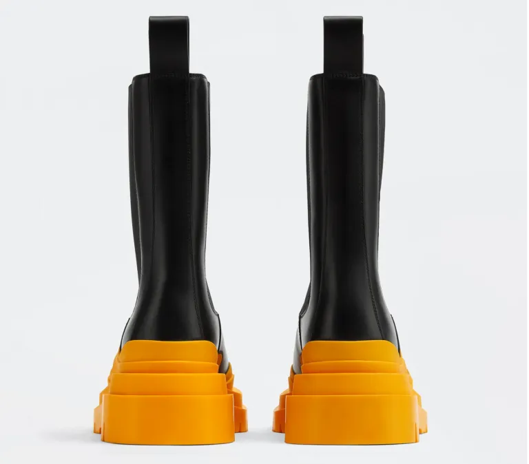 Giày Bottega Veneta Chelsea Boot ‘Tangerine’ 630284VBS501384 - Ảnh 3