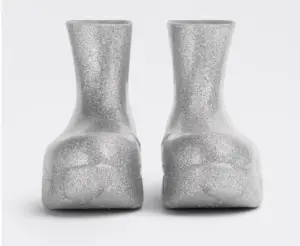 Alternative view of Giày Bottega Veneta Puddle Ankle Boot ‘Silver’ 640043V10Q01414