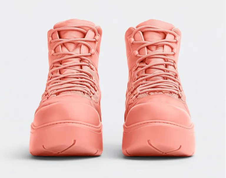 Giày Bottega Veneta Puddle Bomber ‘Flamingo’ 667064VBSD76807 - Ảnh 2