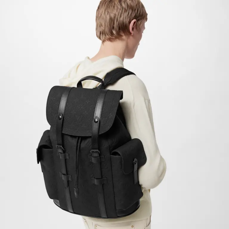 Balo Louis Vuitton Christopher MM Backpack ‘Black’ M55699 - Ảnh 6