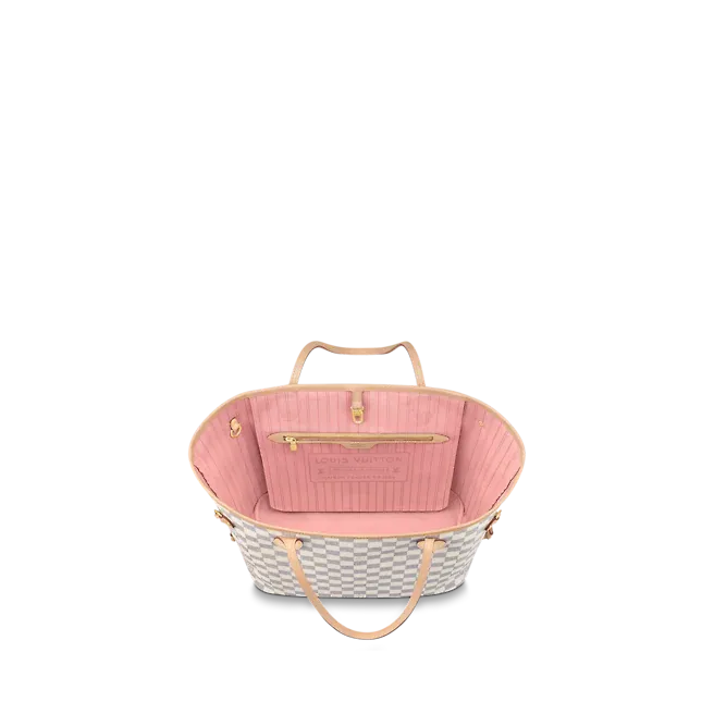 Túi Louis Vuitton Neverfull MM Damier Azur 'Rose Ballerine Pink' N41605 - Ảnh 3