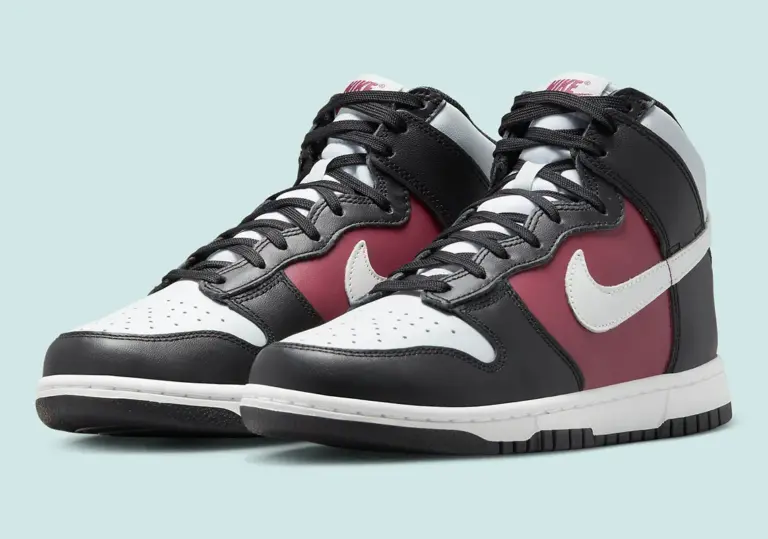 Giày Nike Dunk High ‘White Black Maroon’ DD1869-005 - Ảnh 4