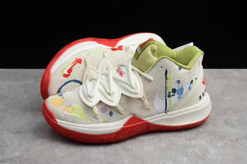 Giày Nike Bandulu x Kyrie 5 EP ‘Embroidered Splatters’ CK5837-100 - Ảnh 3