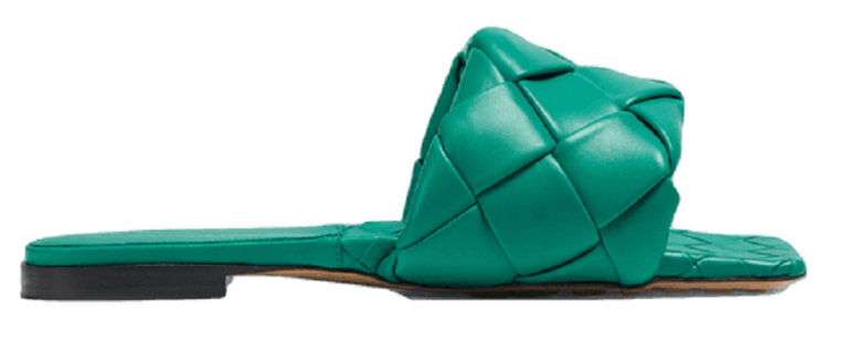 Dép Bottega Veneta Lido Flat Sandal ‘Acid Turquoise’ 608853VBSS03227
