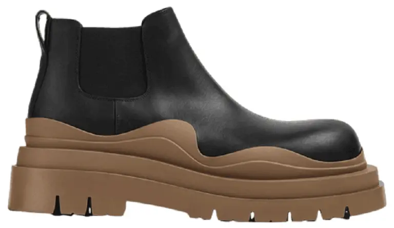 Giày Bottega Veneta Tire Ankle Chelsea Boot ‘Black Jute’ 630281VBS501449