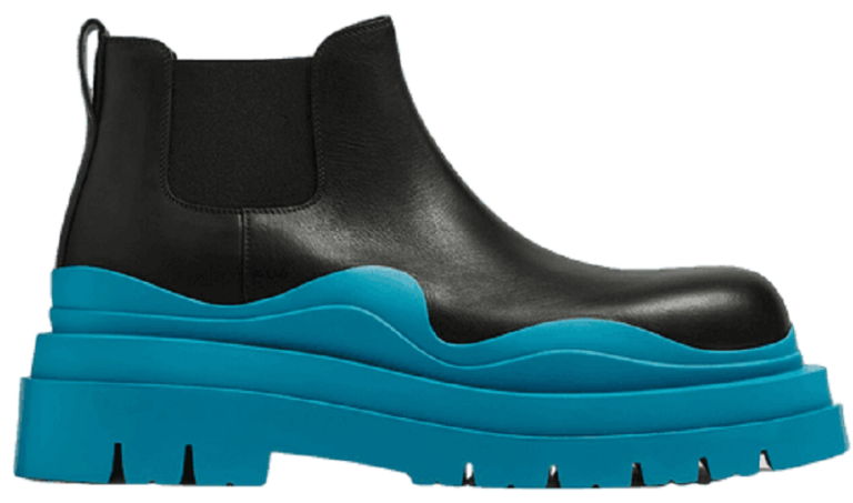 Giày Bottega Veneta Tire Ankle Chelsea Boot ‘Black Amalfi Blue’ 630281VBS501438