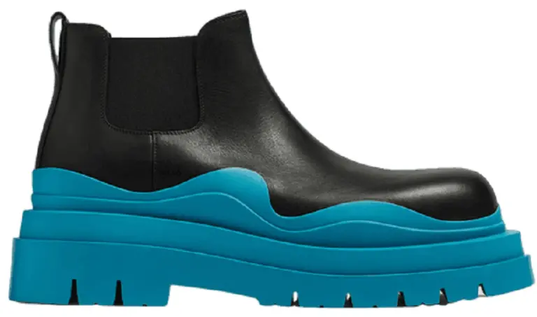 Giày Bottega Veneta Tire Ankle Chelsea Boot ‘Black Amalfi Blue’ 630281VBS501438