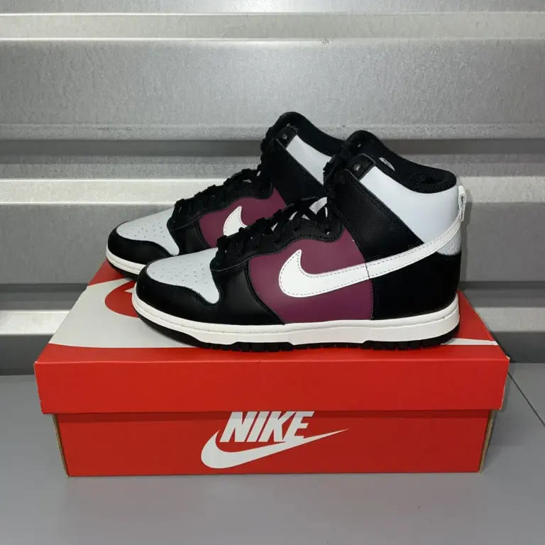 Giày Nike Dunk High ‘White Black Maroon’ DD1869-005 - Ảnh 3