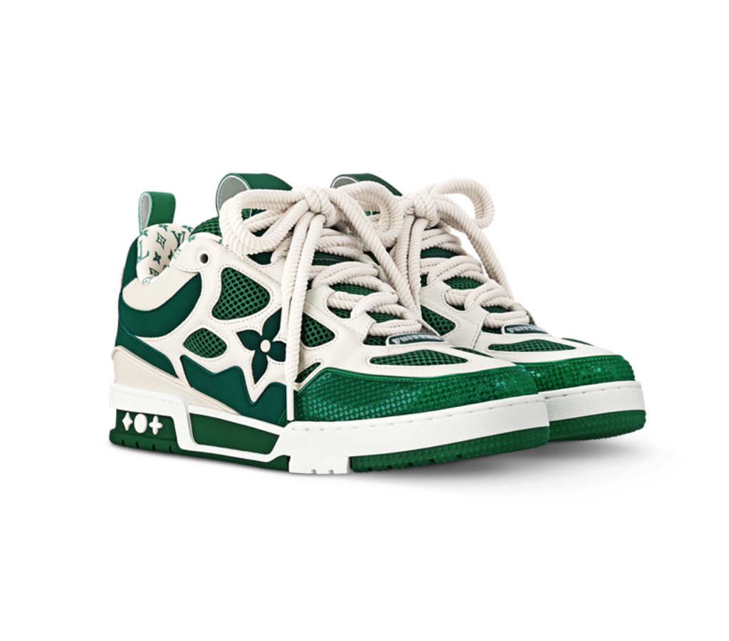 Giày Louis Vuitton LV Skate Trainers 'Green' 1AC521 - Ảnh 3