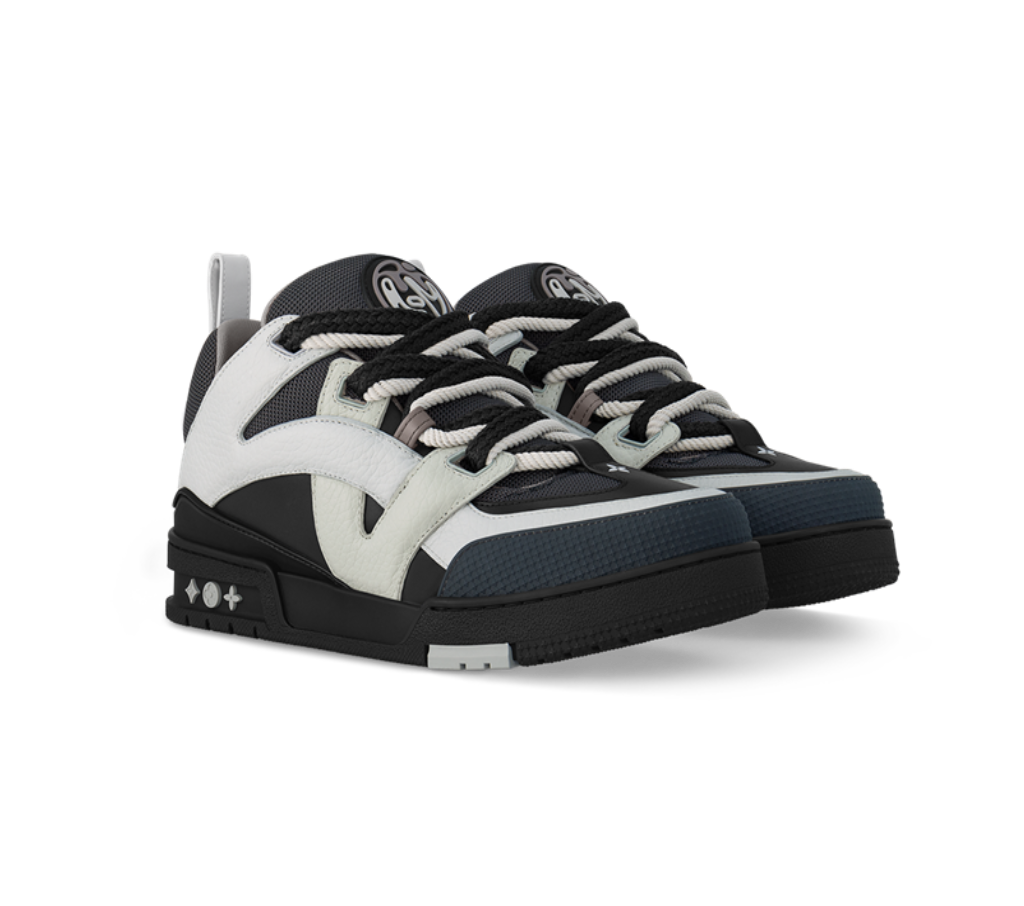 Giày Louis Vuitton LV Skate Trainers 'Anthracite Grey' 1ABZ46 - Ảnh 3
