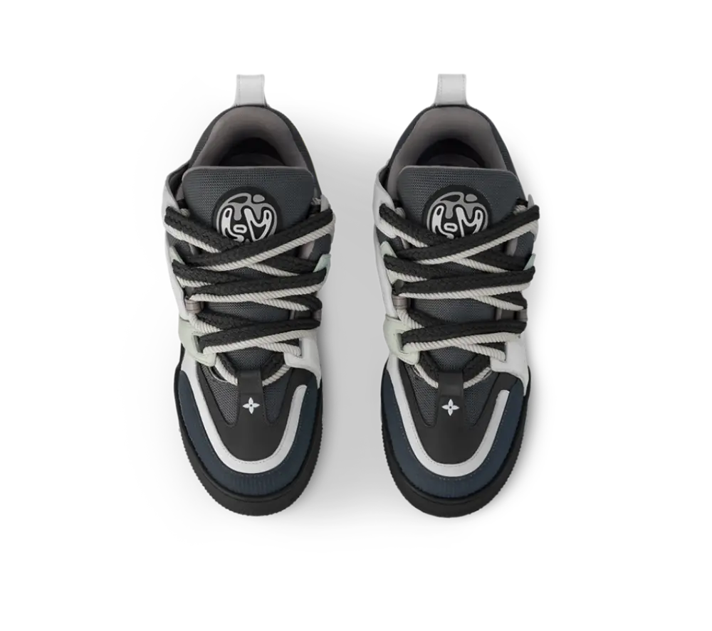 Giày Louis Vuitton LV Skate Trainers 'Anthracite Grey' 1ABZ46 - Ảnh 4