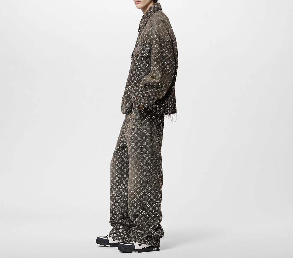 Giày Louis Vuitton LV Skate Trainers 'Anthracite Grey' 1ABZ46 - Ảnh 2