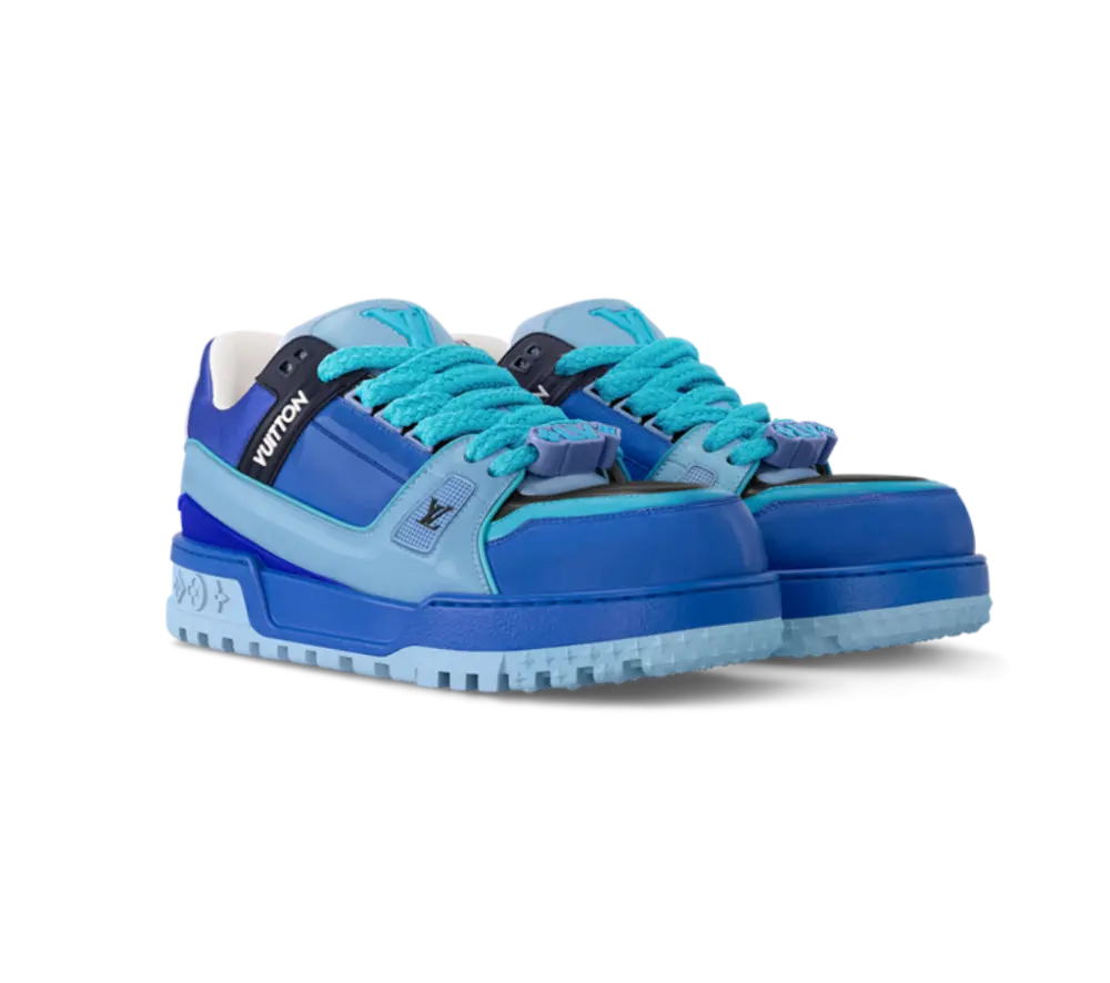 Giày Louis Vuitton LV Maxi Trainers 'Blue' 1ACF7I - Ảnh 4
