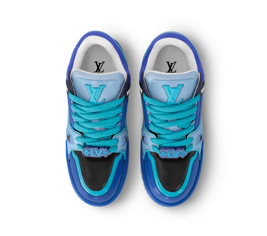 Giày Louis Vuitton LV Maxi Trainers 'Blue' 1ACF7I - Ảnh 3