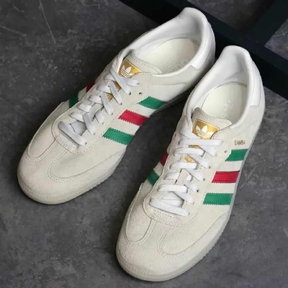 Giày Adidas Samba OG 'Crystal White Green Scarlet' IG1826 - Ảnh 6