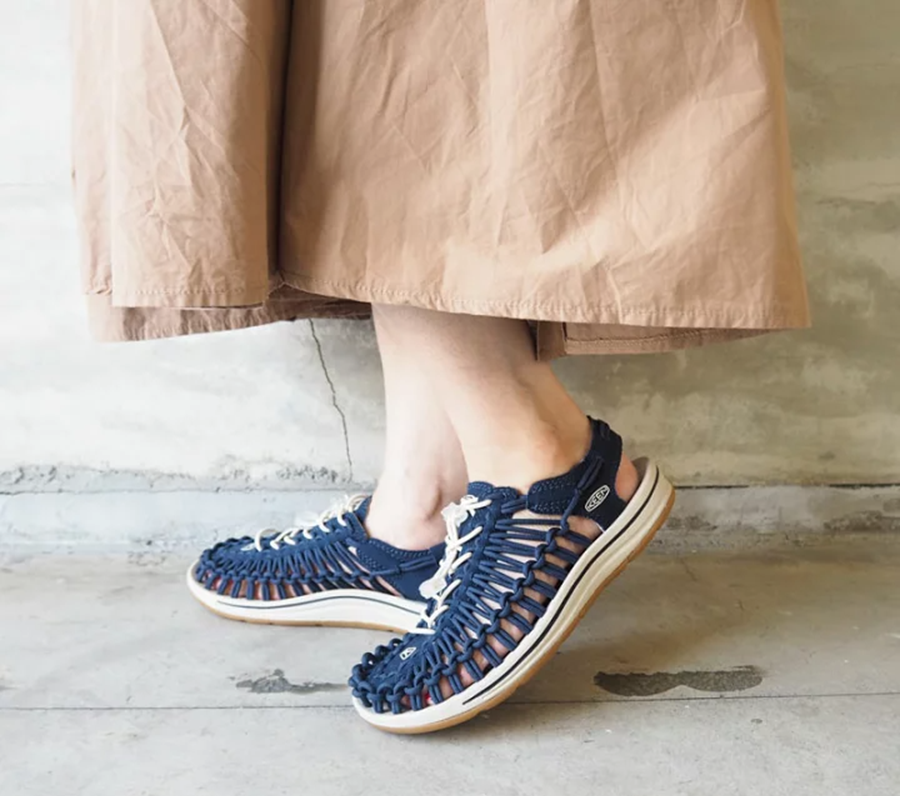 Dép Keen Uneek Canvas 'Navy Brich' 1026232 - Ảnh 3