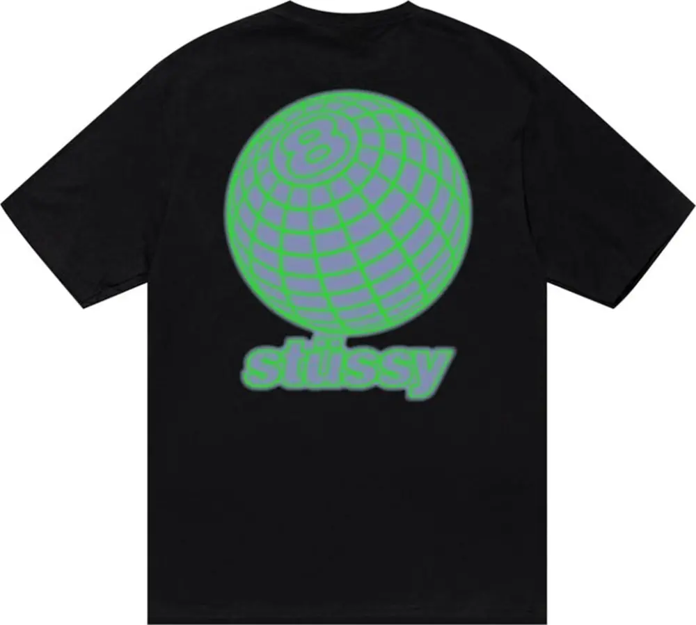 Alternative view of Áo Stussy 8 Ball Grid Tee 'Black' 1904963