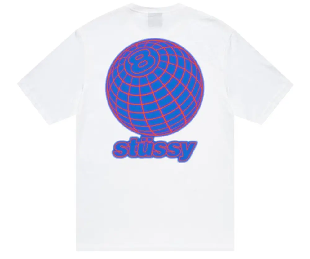 Alternative view of Áo Stussy 8 Ball Grid Tee 'White' 1904963