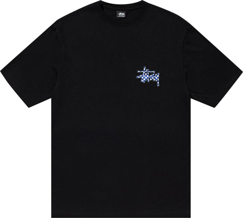 Áo Stussy Checker Stock Tee 'Black' 1904987