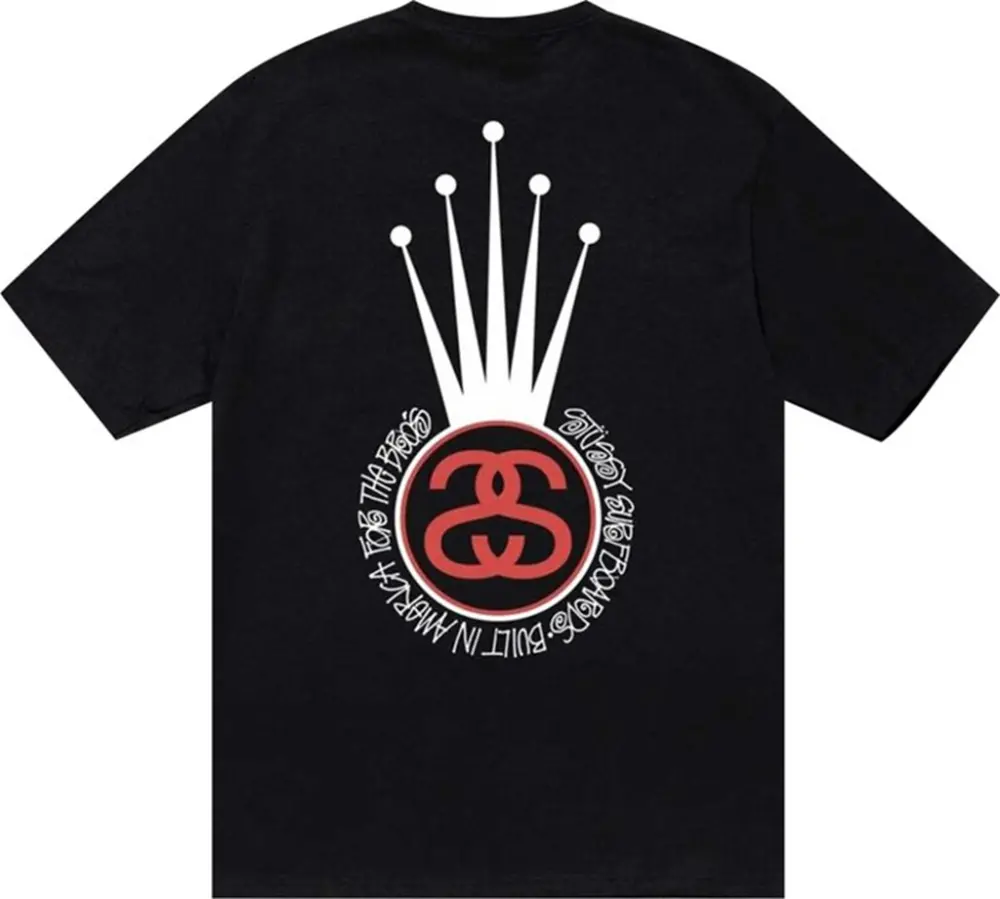 Alternative view of Áo Stussy Crown Link Tee 'Black' 1904931