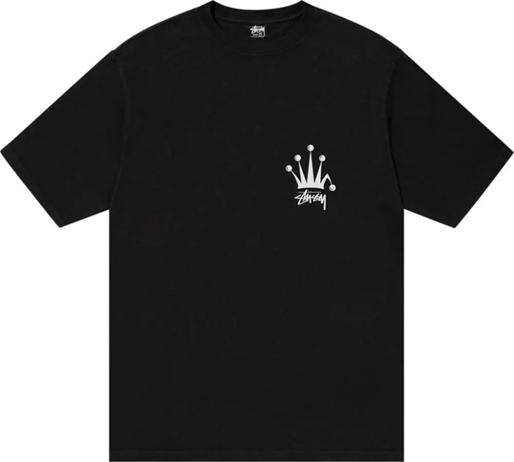 Áo Stussy Regal Crown Pigment Dyed Tee 'Black' 1905002