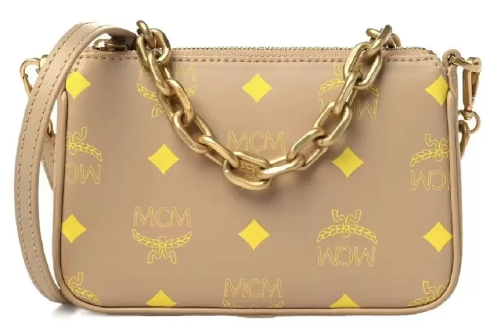Túi MCM Pouch In Color Splash Logo Leather 'Beige' MYZCSSX01I6001
