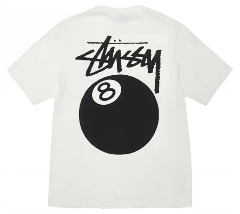 Áo Stussy 8 Ball Tee Pigment Dyed ‘White’