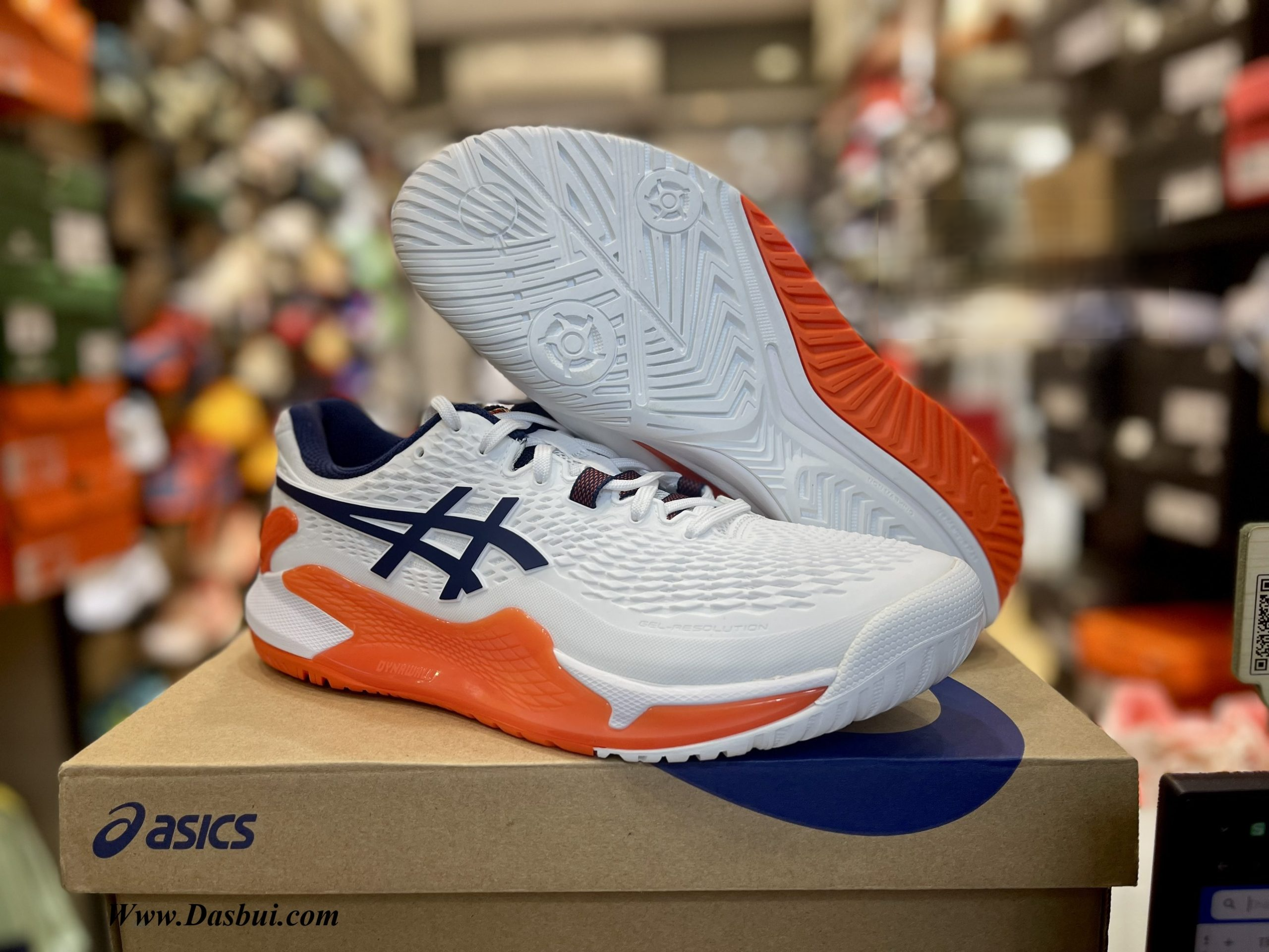 Giày Asics Gel-Resolution 9 Wide 'Blue Expanse' 1041A376-102 - Ảnh 7