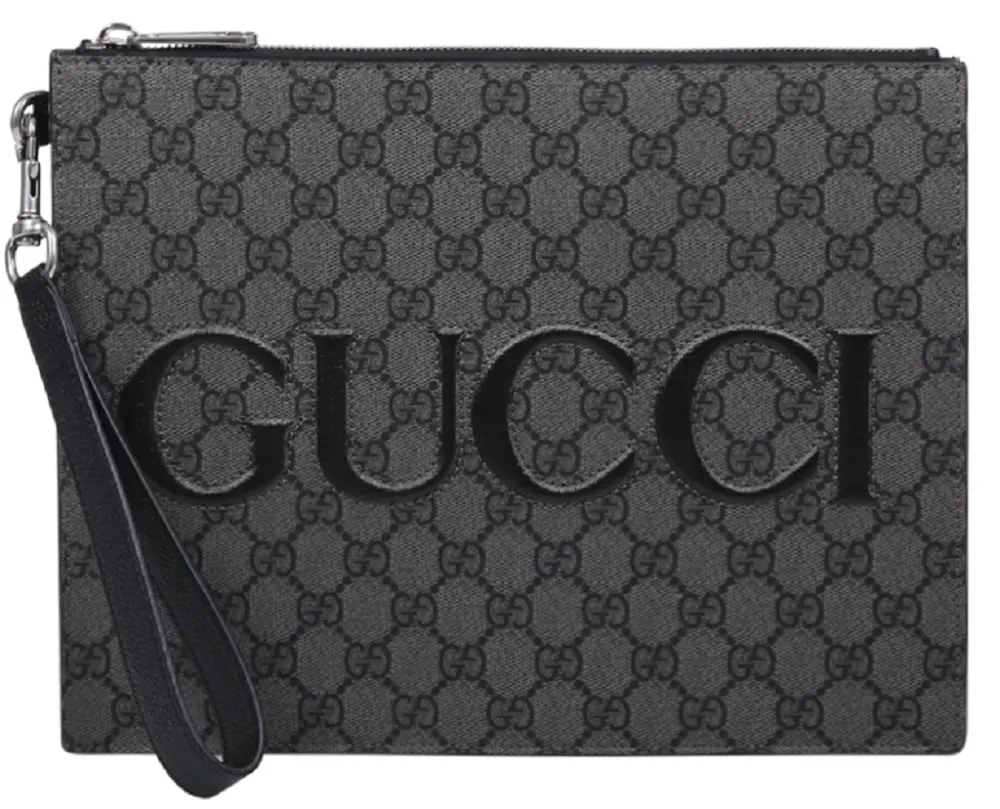 Túi Gucci Pouch With Strap In Grey GG Canvas 768374-FACSM-1249