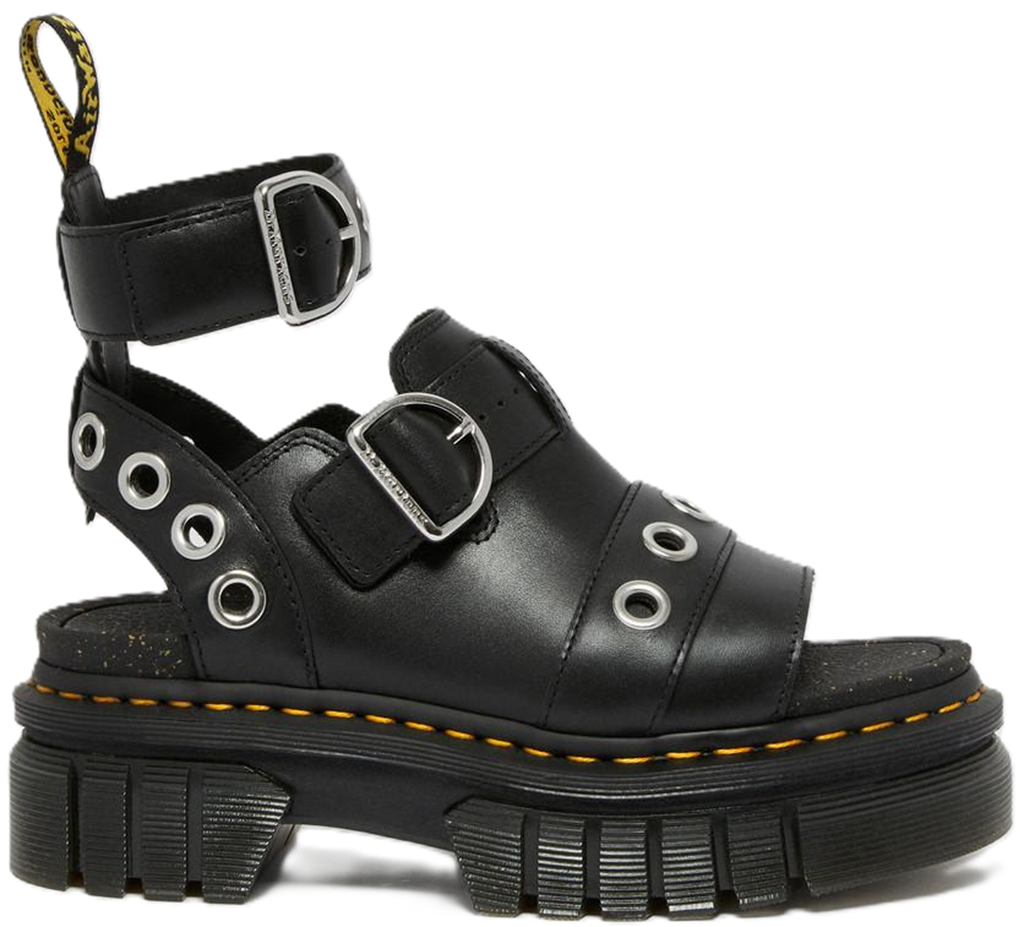 Dép Dr. Martens Ricki Hardware Nappa Lux Leather 'Black' 27401001