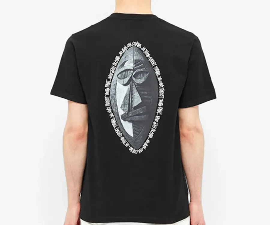Áo Stussy Tiribal Mask Tee Classic Short Sleeve 'Black' 1904516 - Ảnh 3