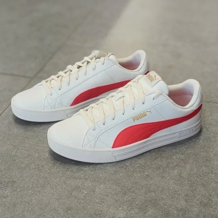 Giày Puma Smash Vulc V3 LO 'White Red' 380752-12 - Ảnh 3