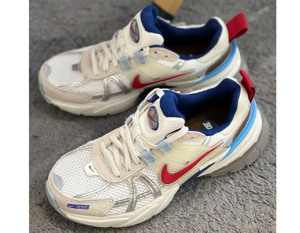 Giày Nike V2K Run 'Metallic Silver Gym Red' HF5724-061 - Ảnh 3