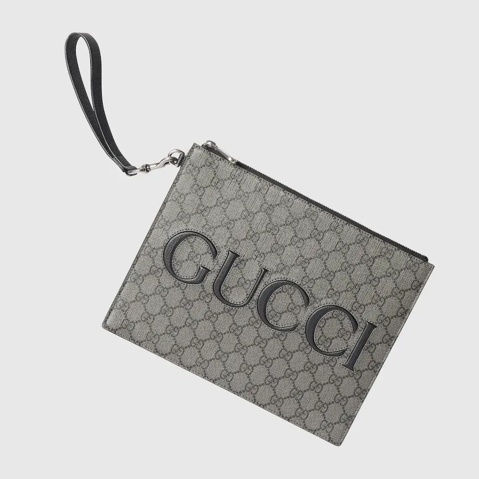 Túi Gucci Pouch With Strap In Grey GG Canvas 768374-FACSM-1249 - Ảnh 5