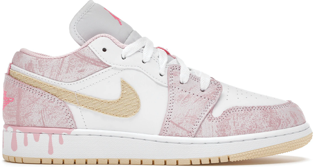 Giày Nike Air Jordan 1 Low 'Paint Drip' (GS) CW7104-601