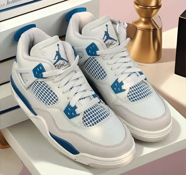 Giày Nike Air Jordan 4 Retro GS ‘Military Blue’ HF4281-141 - Ảnh 5